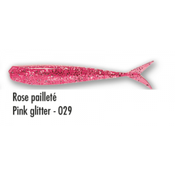 Leurre souple Delalande Drop Shad 7 cm Rose pailleté