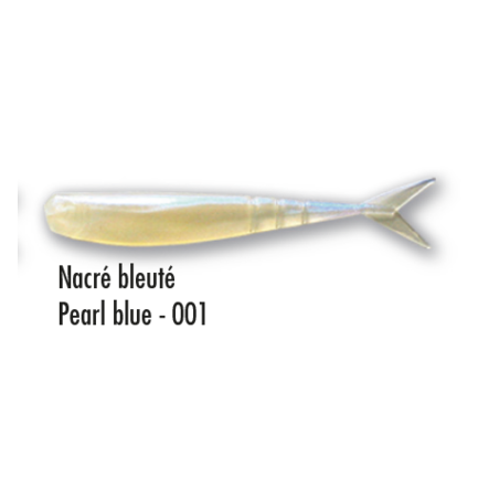 Leurre souple Delalande Drop Shad 5 cm Nacré Bleuté