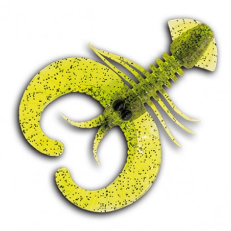 Leurre souple Delalande Crazy Craw 9 cm Chartreuse