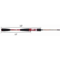 Canne casting Sakura Redbird 662 MH Travel manche