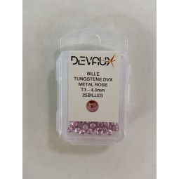 Billes Tungstène Mouches Devaux 3.5 mm Rose Métal