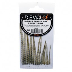 Hackles Genetic Mouches Devaux Grizzly Olive