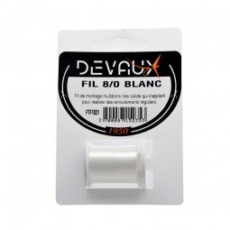 Soie de montage Mouches Devaux 8/0 Blanc