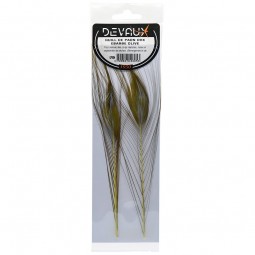 Quill de Paon Ebarbe Olive Mouches Devaux