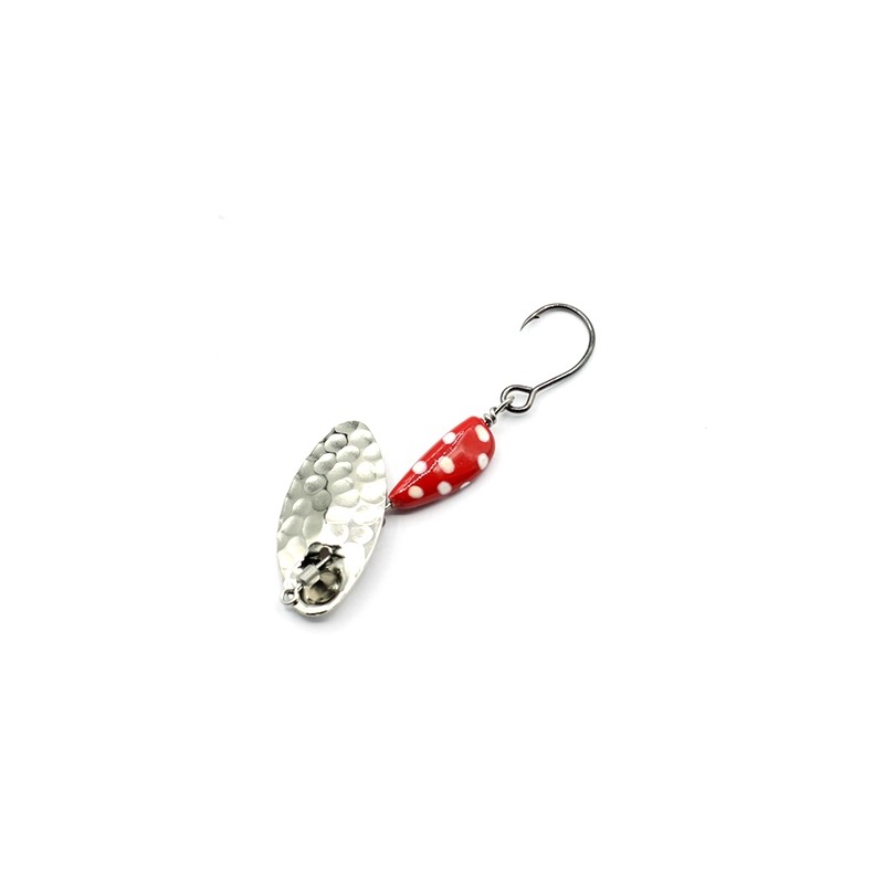 Cuiller Sico Lure Vibro Argent Rouge
