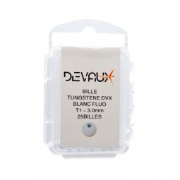 Bille Tungstène Mouches Devaux 4 mm Blanc Fluo