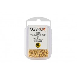 Billes Tungstène Fendue Mouches Devaux 2 mm Or