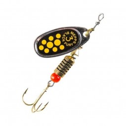 Cuiller Tournante Mepps Black Fury argent point jaune