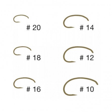 Taille Hameçon simple Tiemco 2487 BL X 20