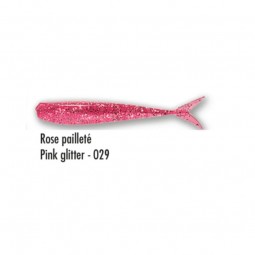 Leurre souple Delalande Drop Shad 7 cm Rose pailleté