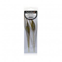 Quill de Paon Ebarbe Olive Mouches Devaux