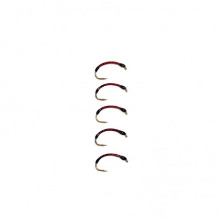 Gambe à Perche Passion 18 rouge tête noir serti de noir fin