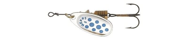Cuillère Tournante Mepps Argent Point Bleu